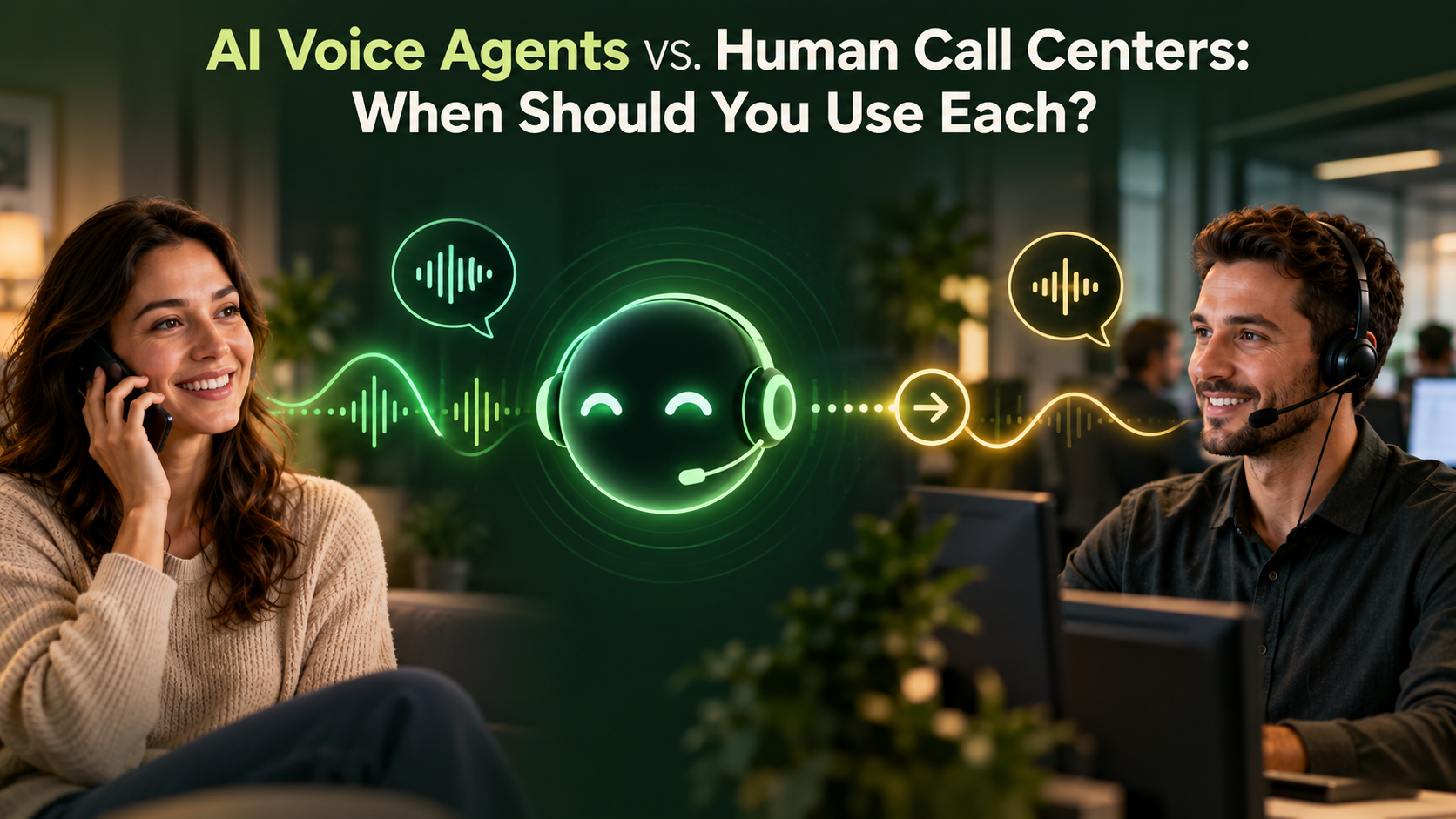 When to Use AI Voice Agents for Customer Service Instead of Human Call Centers When to Use AI Voice Agents for Customer Service Instead of Human Call Centers