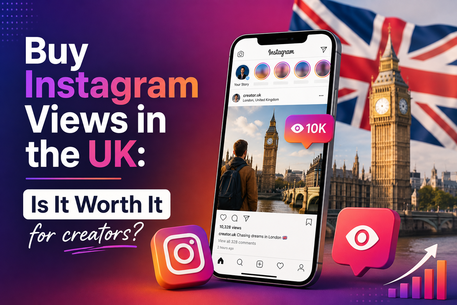 Buy Instagram Views in the UK: Is It Worth It for creators?