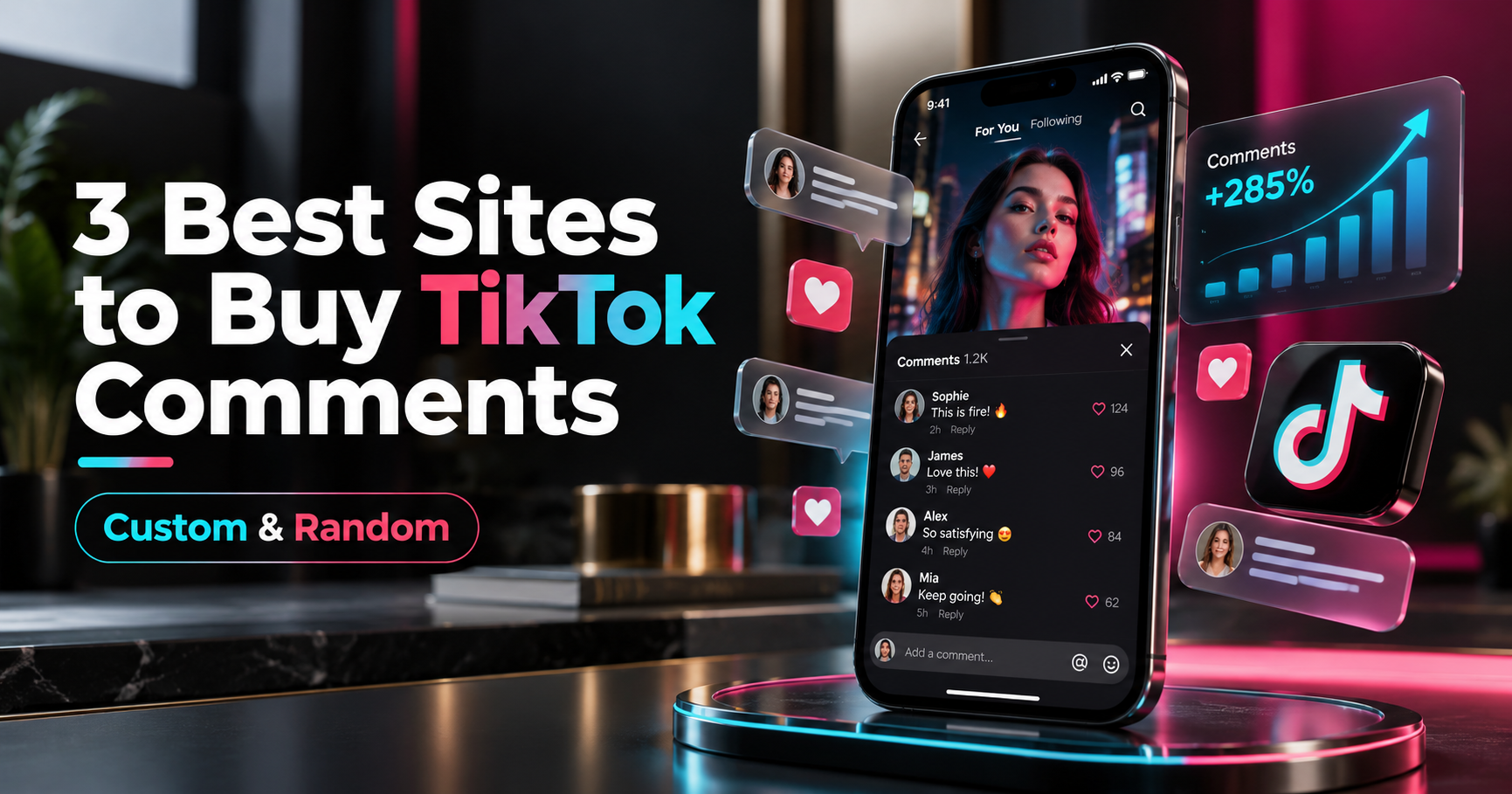 3 Best Sites to Buy TikTok Comments: Custom & Random
