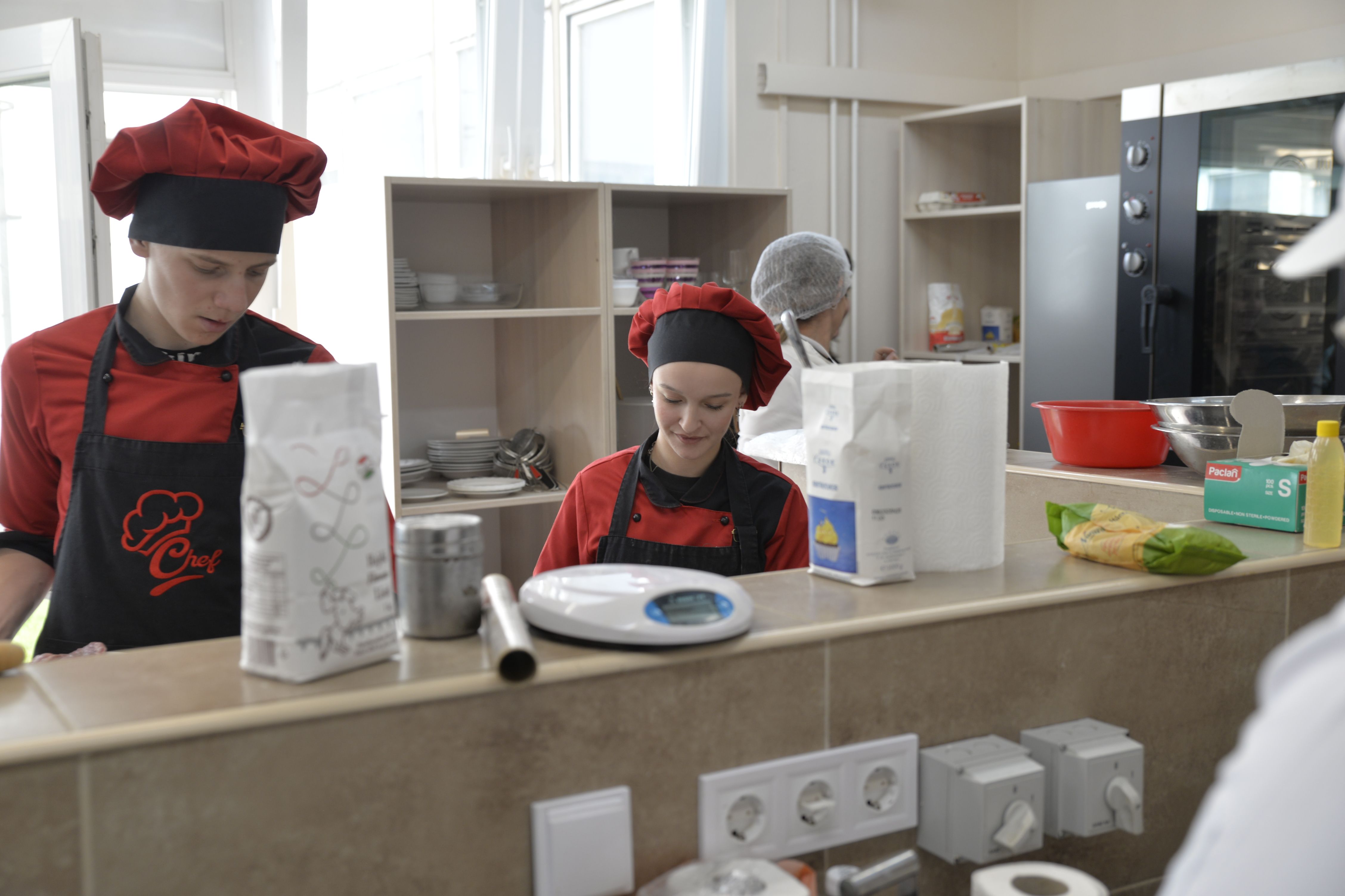 Hospitality training and career development Culinary students training in a professional kitchen