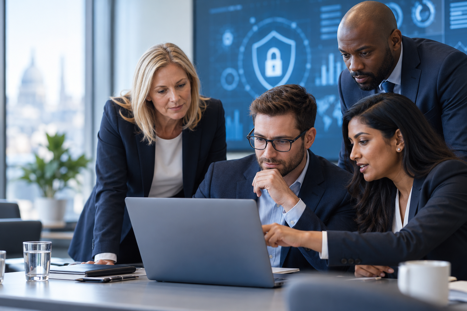 Financial advisers taking part in cybersecurity training