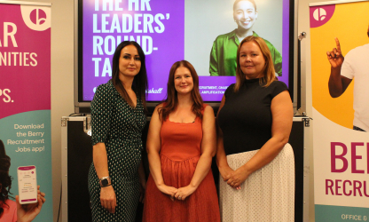 Dana Selleck, Amy Robb and Clare Filsell pictured together at a Berry Recruitment HR event.