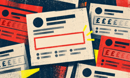 Screenprint illustration of salary transparency in job adverts
