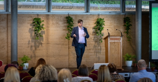 Nathan Shearman speaking at the Cornwall Partners In Care Conference in September